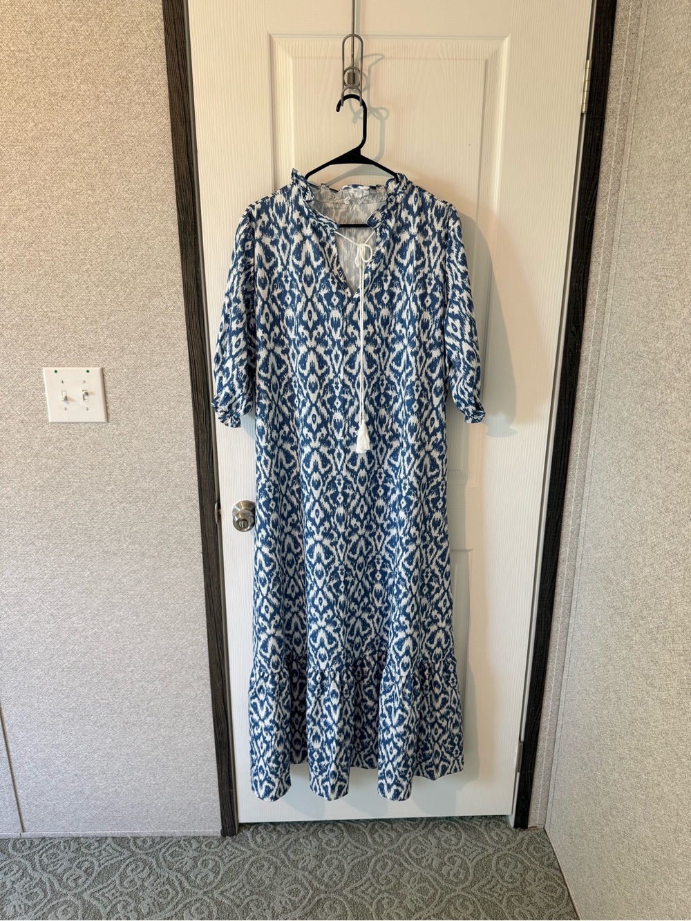 Blue Patterned Women's Dress